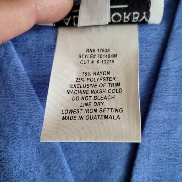 Vintage Sz 14W Lady Dorby Blouse Button Front Mature Modest Church Shoulder Pads - Picture 5 of 11